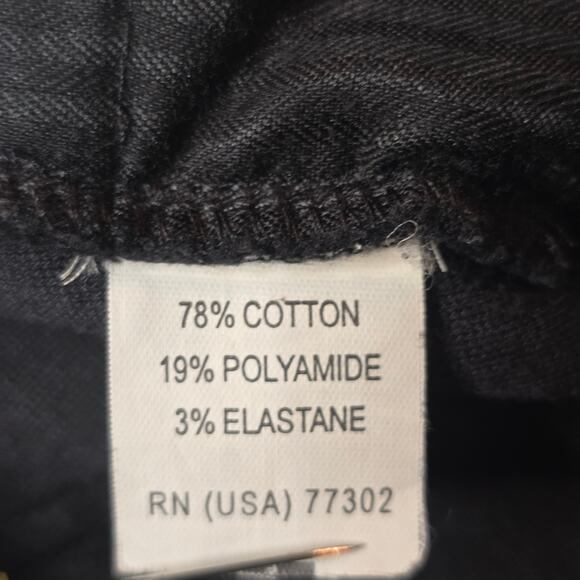 Zara Basic TShirt Black Straight Leg Jeans Soft Women's Size 28 Made In Portugal - Picture 6 of 6